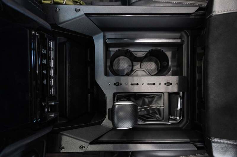 RAM 1500 TRX Center Console Molle Panels & Digital Device Bridge - Addictive Desert Designs - Hammer Black - `21-`27